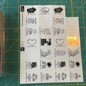 Stampin' Up! “Hand stamped” Wooden Rubber Stamps